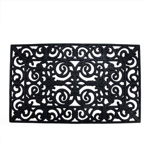 Northlight Scroll Design with Open Back Doormat 18-in x 30-in