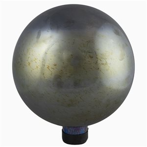 Northlight Gold and Silver Metallic Mirrored Glass Gazing Ball 10-in
