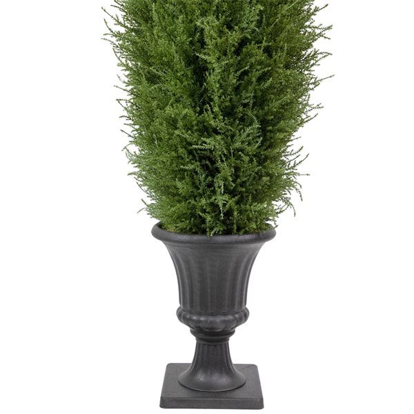 Northlight 5 ft Artificial Cedar Pine Arborvitae Tree in Urn Style Pot