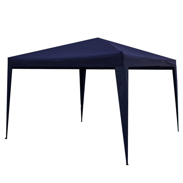 Northlight, Pop-Up Outdoor Canopy Gazebo, 10' x 10' Navy Blue