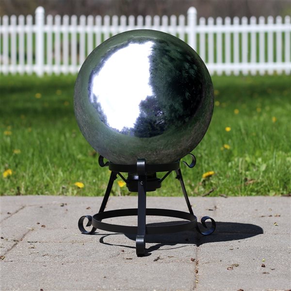 Northlight Silver Mirrored Garden Gazing Ball 10-in