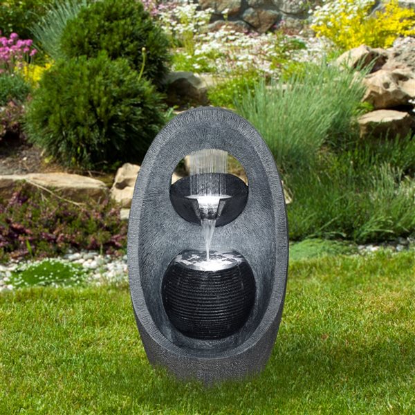 Northlight LED Modern Style Outdoor Garden Water Fountain 23.5-in