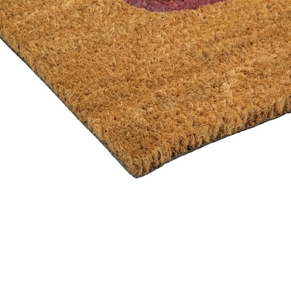 Northlight Natural Coir Smile Outdoor Rectangular Doormat 18in x 30in