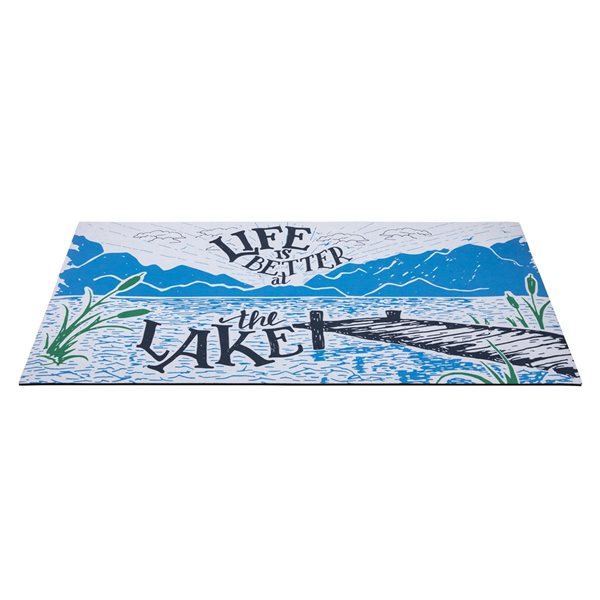 Northlight Life is Better at the Lake Doormat 18-in x 30-in