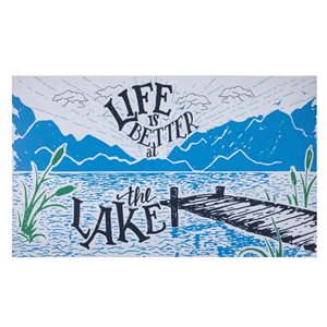 Northlight Life is Better at the Lake Doormat 18-in x 30-in