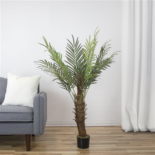 Northlight 47-In Artificial Brown and Green Phoenix Palm Potted Tree