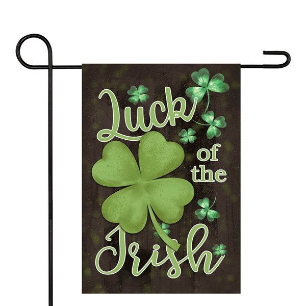 Northlight Luck of the Irish Shamrock Outdoor Garden Flag 12.5-in x 18 ...