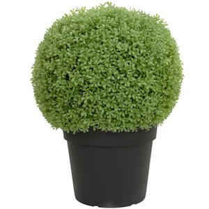 Northlight 22-In Artificial Boxwood Ball Topiary in Round Pot  Unlit