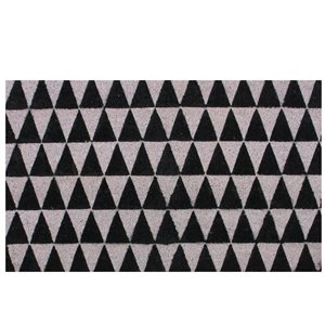 Northlight Black and Gray 3-Dimensional Triangle Print Doormat 17-inx 29-in