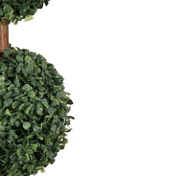 Northlight 38 -In Artificial Two-Tone Boxwood Triple Ball Topiary Tree with Round Pot