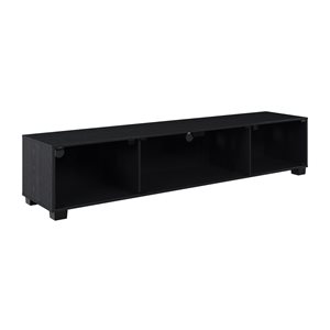 CorLiving Bromley 71-in x 15-in Black Glass Front TV Stand