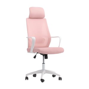 CorLiving Ashton Mesh Back Ergonomic Office Chair with 5 Casters - Pink