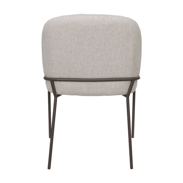 CorLiving Blakeley High Back Upholstered Light Grey Dining Chairs - Set of 2