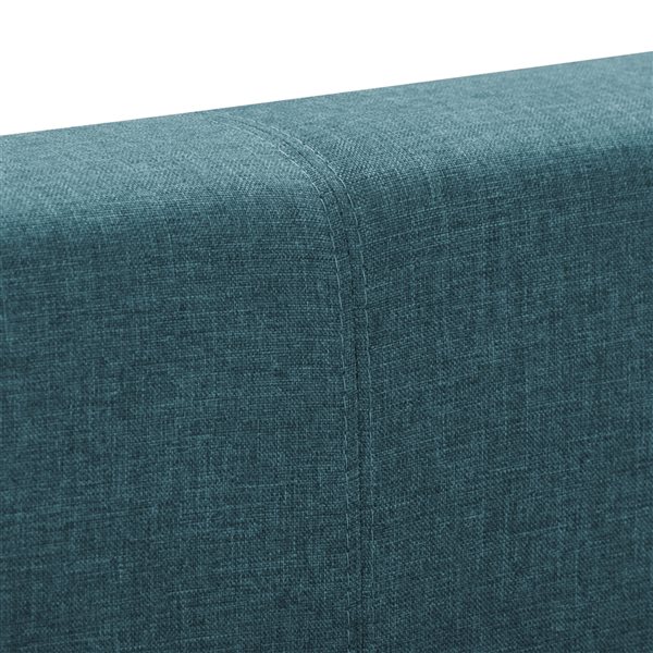 CorLiving Juniper Full Size Fabric Upholstered Bed - Teal Blue
