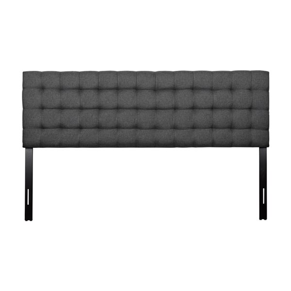 CorLiving Valencia Modern Tufted King Headboard - Grey