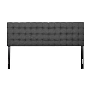 CorLiving Valencia Modern Tufted King Headboard - Grey