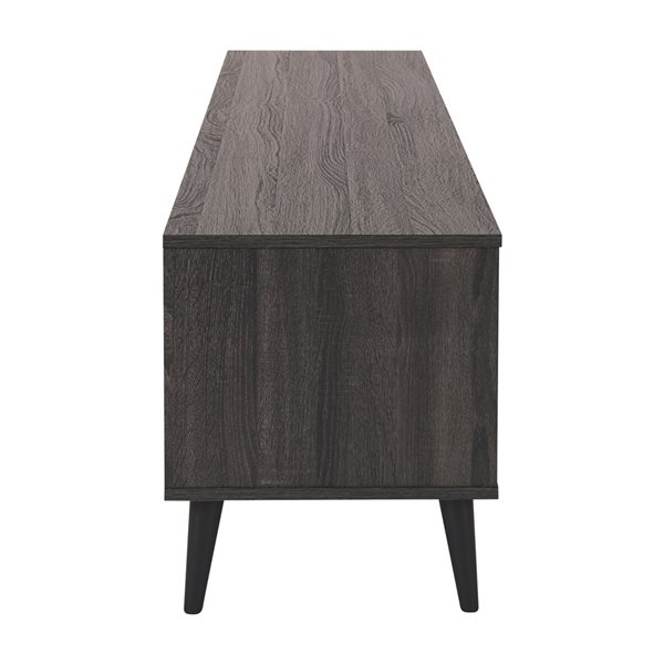 CorLiving Cole Dark Grey 71-in x 18.5-in TV Stand with Open Shelves