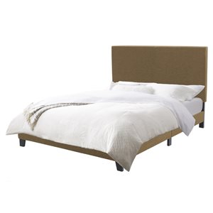 CorLiving Juniper Full Size Fabric Upholstered Bed - Clay Brown