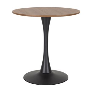 CorLiving Ivo 28-in Round Brown Woodgrain Bistro Pedestal Table