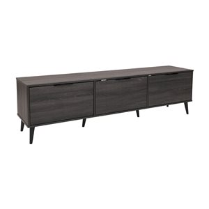 CorLiving Cole Dark Grey 71-in x 20-in TV Stand with Cabinet Storage