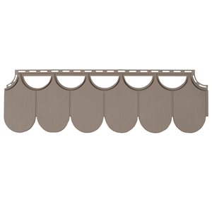 Novik NovikShake Half Round 10-in x 32-in Polymer Siding in Khaki (Box of 22 Panels - 32.2-sq. ft)