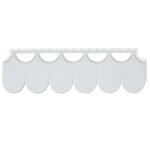 Novik NovikShake Half Round 10-in x 32-in Polymer Siding in White (Box of 22 Panels - 32.2-sq. ft)