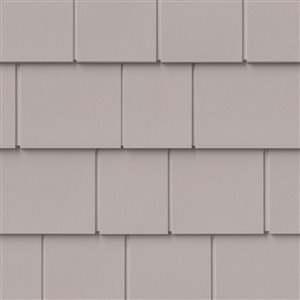 Novik NovikShake Northern Perfection 16.6-in x 47-in Polymer Siding in Heritage Grey (Box of 11 Panels - 48.8-sq. ft)