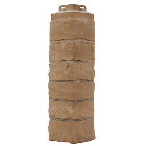 Novik NovikStone Stacked Stone 6.1-in x 21.3-in Terra Brown Stone Siding Corner - Pack of 5