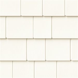 Novik NovikShake Northern Perfection 16.6-in x 47-in Polymer Siding in White (Box of 11 Panels - 48.8-sq. ft)