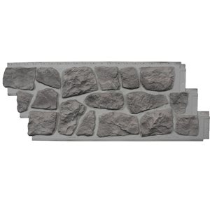 Novik NovikStone Fieldstone 19.1-in x 50-in Rocky Mountains Faux Stone Veneer Siding - Pack of 10 Panels, 49.6-sq. ft