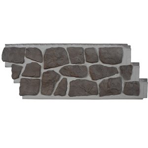 Novik NovikStone Fieldstone 19.1-in x 50-in Adirondacks Faux Stone Veneer Siding - Pack of 10 Panels, 49.6-sq. ft