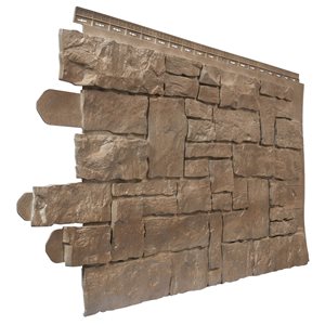 Novik NovikStone 20.3 x 45-In Moka Faux Stacked Stone Veneer Siding 10 Panels/Bx