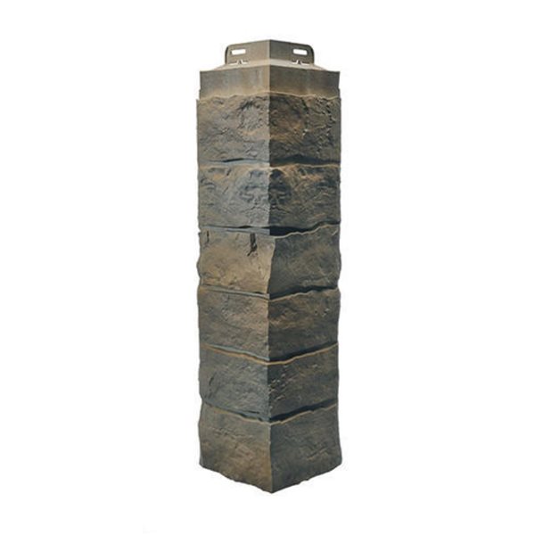 Novik NovikStone Stacked Stone 6.1-in x 21.3-in Moka Stone Siding Corner - Pack of 5