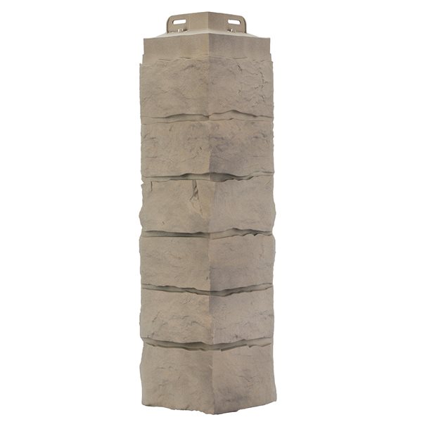 Novik NovikStone Stacked Stone 6.1-in x 21.3-in Aspen Stone Siding Corner - Pack of 5