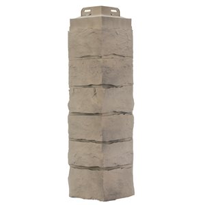 Novik NovikStone Stacked Stone 6.1-in x 21.3-in Aspen Stone Siding Corner - Pack of 5