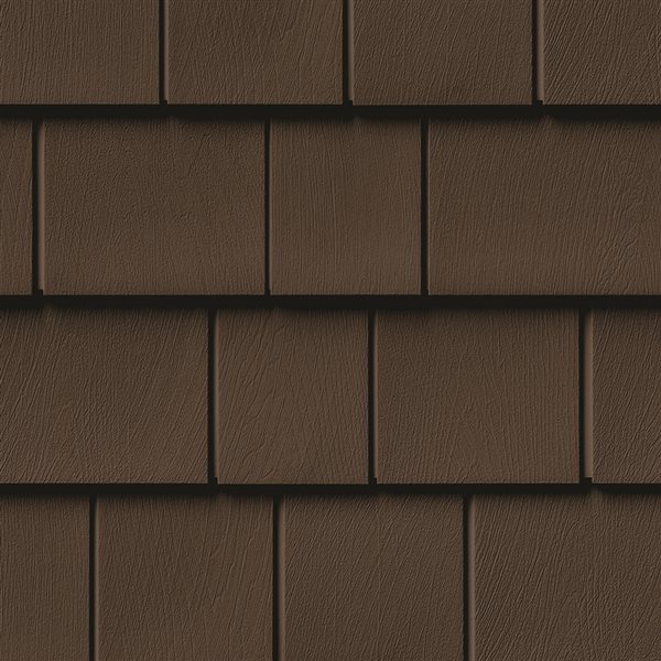 Novik NovikShake Northern Perfection 16.6-in x 47-in Polymer Siding in Coffee Bean (Box of 11 Panels - 48.8-sq. ft)