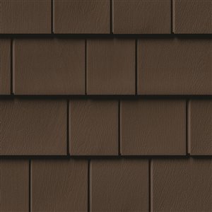 Novik NovikShake Northern Perfection 16.6-in x 47-in Polymer Siding in Coffee Bean (Box of 11 Panels - 48.8-sq. ft)