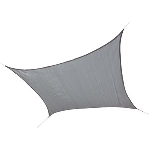 Shelterlogic 12-ft Grey Square Shade Sail - Fasteners Included