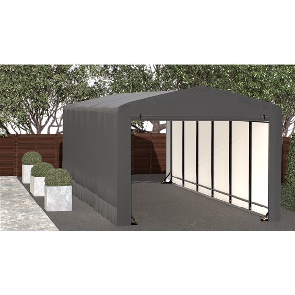 Abri pour garage et rangement ShelterTube par ShelterLogic de 10 po x 27 po x 8 po gris