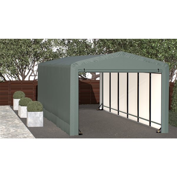 Abri pour garage et rangement ShelterTube par ShelterLogic de 10 po x 27 po x 8 po vert