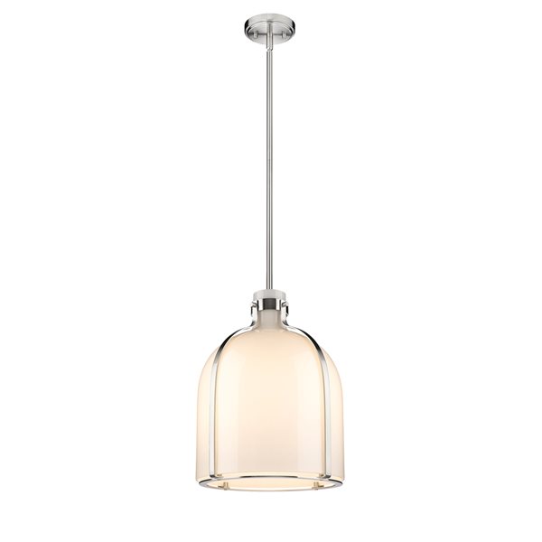 Z-Lite Pearson 12.25-in 1-Light Brushed Nickel Farmhouse Chandelier