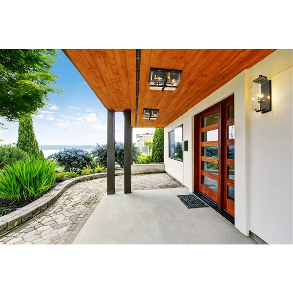 Z-lite Sana 24.75-in Black Hardwired Candelabra Base (E-12) Outdoor Wall Light