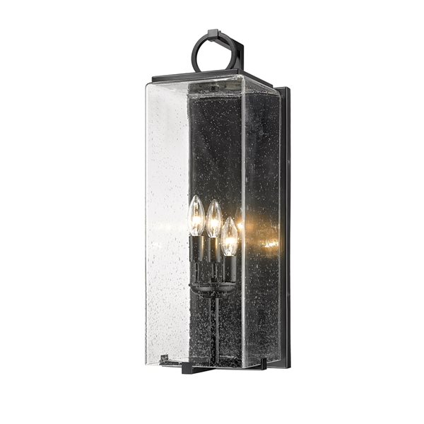 Z-lite Sana 24.75-in Black Hardwired Candelabra Base (E-12) Outdoor Wall Light
