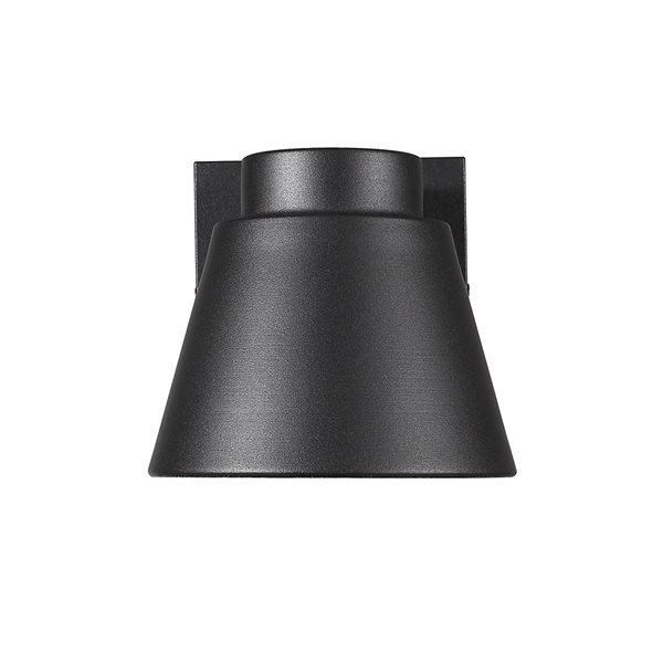 Z-lite Asher 5-in Black Hardwired LED Outdoor Wall Light