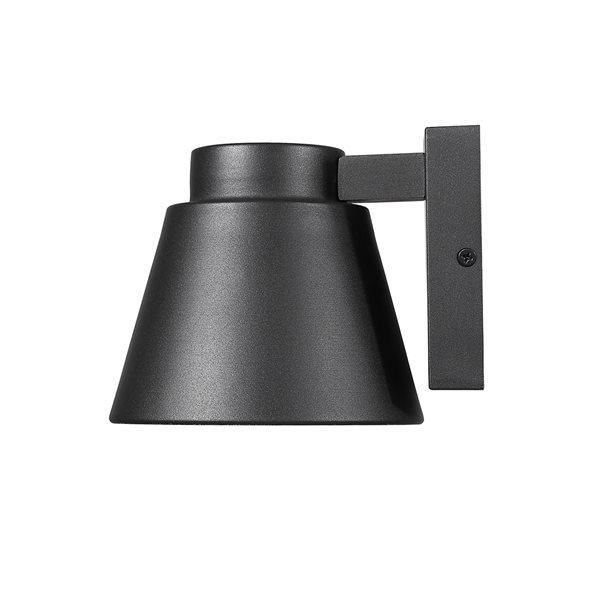 Z-lite Asher 5-in Black Hardwired LED Outdoor Wall Light