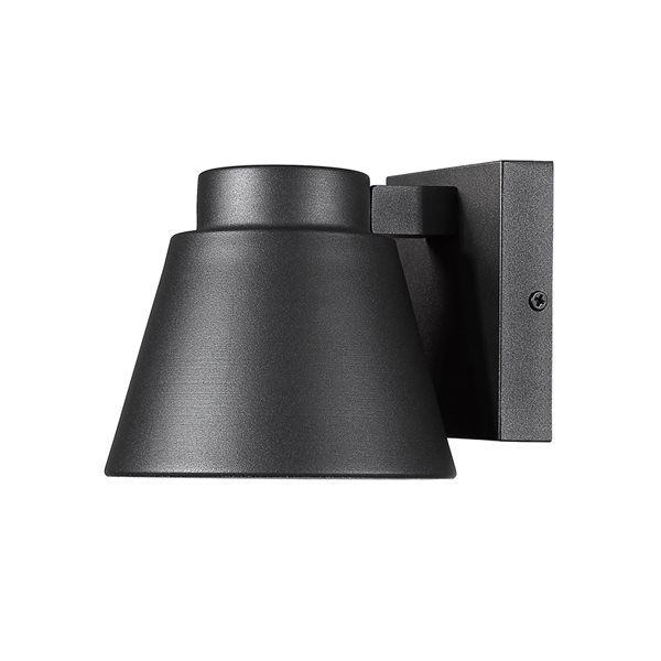 Z-lite Asher 5-in Black Hardwired LED Outdoor Wall Light