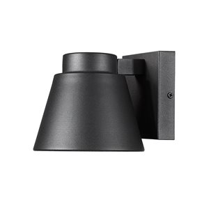 Z-lite Asher 5-in Black Hardwired LED Outdoor Wall Light