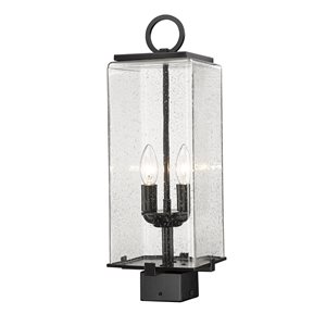 Z-lite Sana 2-Light 20-in Black Modern/contemporary Light Post Lantern