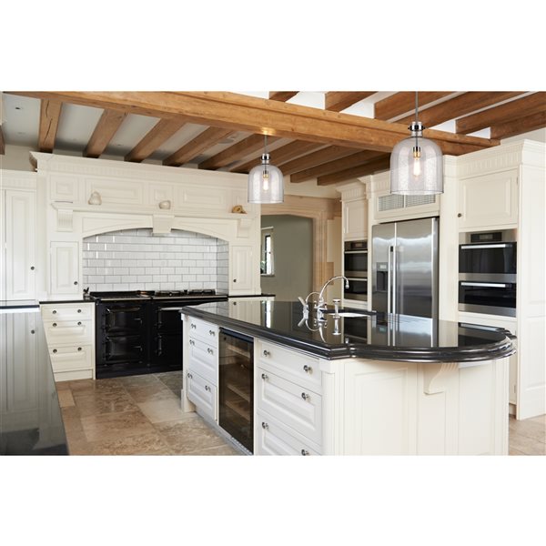 Z-Lite Pearson 12-in 1-Light Polished Nickel Farmhouse Chandelier