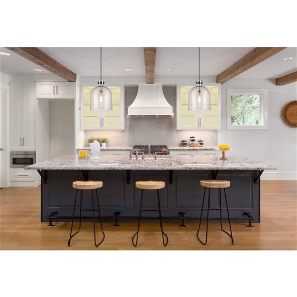 Z-Lite Pearson 12-in 1-Light Polished Nickel Farmhouse Chandelier